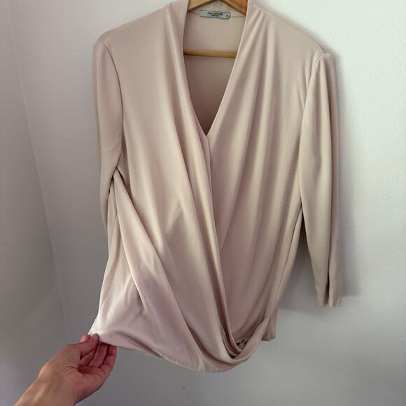 MM Lafleur Deneuve Crepe Wrap Blouse Sz Medium - Picture 4 of 10